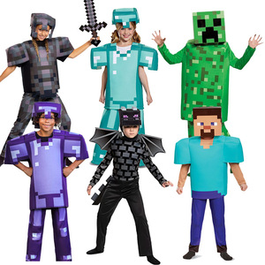 Disfraz de Minecraft para niños, traje de cosplay, aleación de diamante, dragón Ender, ropa de juego de rol de Halloween para niños - Product Image 1