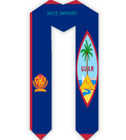 Écharpe de graduation unisexe best-seller avec drapeau de Guam, pour les diplômés de l'école supérieure, idéale pour les études à l'étranger et pour afficher fièrement leur fierté multiculturelle
