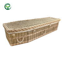 Cercueil en osier écologique durable pour adultes - Style européen, origine Shandong, modèle YGR-072 pour les funérailles écologiques en Grande-Bretagne