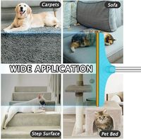 Râteau à poils pour animaux de compagnie breveté, réutilisable, avec manche réglable, pour tapis, coussins et tapis de sol, pour chats et chiens.