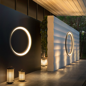 Lámpara Lunar Impermeable de Estilo Chino, Lámpara Solar de Pared para Exteriores, para Terraza, Patio, Villa, Iluminación Exterior de Pared - Product Image 3