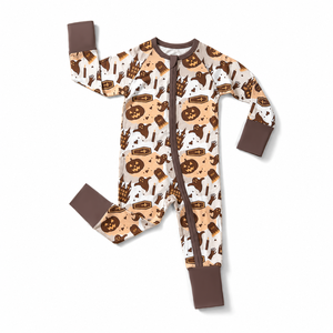 Costume de bébé unisexe en fibre de bambou doux, motif citrouille et fantôme, pour <span class=keywords><strong>Halloween</strong></span>, 0-24 <span class=keywords><strong>mois</strong></span>, idéal pour les fêtes de déguisement - Product Image 2