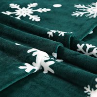 Couverture en peluche de Noël 100 % polyester, motif floral, en flanelle pour adulte, pour la décoration intérieure de Noël, vente en gros directe d'usine chinoise