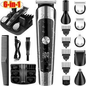 Tondeuse à cheveux 6 en 1 professionnelle rechargeable <span class=keywords><strong>pour</strong></span> hommes, tondeuse à cheveux <span class=keywords><strong>pour</strong></span> la maison, <span class=keywords><strong>coupe</strong></span> de cheveux <span class=keywords><strong>pour</strong></span> le visage, la barbe, le corps, le <span class=keywords><strong>nez</strong></span>, les <span class=keywords><strong>oreilles</strong></span> - Product Image 1