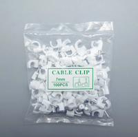 Serre-câble mural en plastique et nylon avec clou en acier Presse-étoupes en PE/PP de type cercle sécurisé