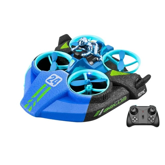 RC Mini Drone Altitude Hold Headless Mode 3 in 1 Sea Land Air Flight 2.4G 6-Axis Quadcopter Boat RC Helicopter for Kid