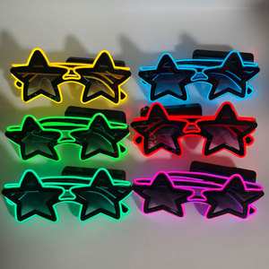 Gafas de estrella EL de nuevo diseño, gafas divertidas con luz Led para fiestas de Halloween, Navidad y Año Nuevo - Product Image 1
