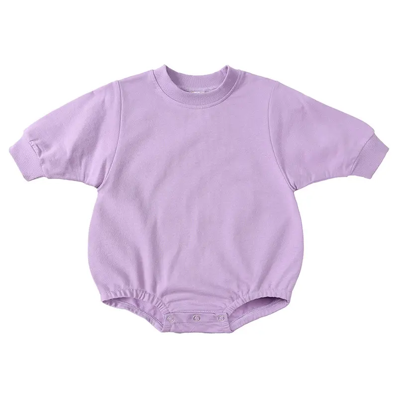 Kualitas tinggi katun Balita Romper gelembung Sweater Terry Romper besar untuk bayi