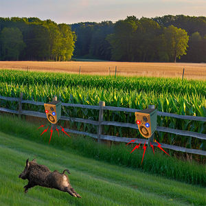 Lampe d'alarme solaire 5V avec détecteur infrarouge pour animaux, destructeur avec capteur de mouvement, haut-parleur vocal d'enregistrement extérieur 129db - Product Image 5