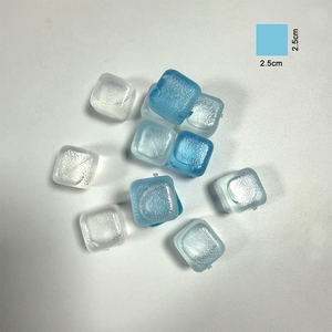 Cubitos de Hielo Reutilizables de Color, Libres de BPA, Plástico Transparente Esmerilado de 3.5cm, Ecológicos, No Tóxicos, para Fiestas y Whisky - Product Image 2