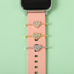 Adorno de amor de diamante para pulsera de <span class=keywords><strong>Apple</strong></span> Watch, adornos de Metal para pulsera de reloj, decoración para <span class=keywords><strong>Iwatch</strong></span> - Product Image 4