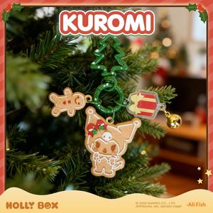 Gingerbread Man Pendant Schoolbag Keychain Kulomi <strong>Kitty</strong> Big Ear Dog Christmas Gift Plastic - Product Image 2