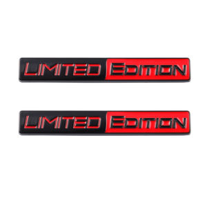 2 pièces Autocollants 3D en métal édition limitée pour emblèmes automobiles, en alliage, auto-adhésifs et réutilisables, pour la carrosserie de voiture, série d'autocollants - Product Image 2