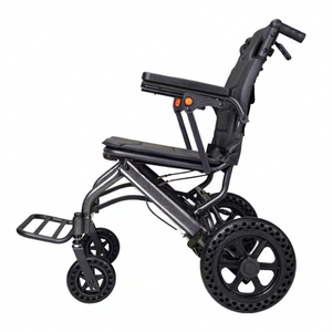 Silla de Ruedas Manual de Acero Superligero DIVOUS D9005, Aprobada para Avión, para Viajes de Personas Mayores y con Discapacidad, con 1 Año de Garantía - Product Image 1