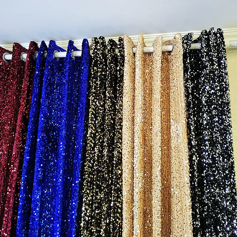 Sequin Velvet Backdrop Curtain, Glitter Curtains for Parties, Christmas, Wedding, Party Decoration