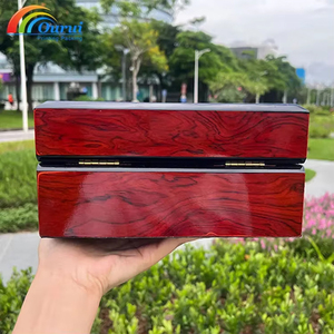 High Quality Wooden Luxury Brand Green Leather Wooden Storage Gift Single Large Packaging Watch <b>Box</b> With Logo Ready Stock - Product Image 4