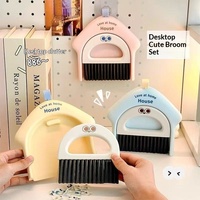 Ensemble balayette et pelle 2-en-1, mini outil de nettoyage de table, balayette à poussière portable pour bureau, clavier, voiture