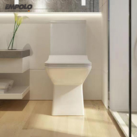 WC monobloc en céramique blanc brillant à double chasse, désodorisation automatique, design moderne, à poser au sol, ensemble de toilettes pour salle de bain