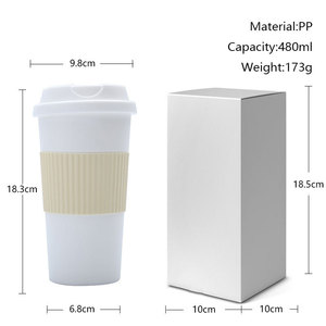 Shang Kou Ai Double Walled PP <b>Coffee</b> Cup With Anti Slip Sleeve Portable Gift Water <b>Bottle</b> For Women - Product Image 5
