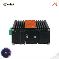 Mini Convertidor de Medios de Fibra Óptica PoE+ Industrial Inteligente con IA y Gestión Inteligente, con Amplificador de Voltaje y Funciones de Software Opcionales