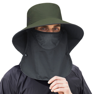 Chapeau <span class=keywords><strong>de</strong></span> pêcheur respirant en maille avec logo personnalisé, faible MOQ, protection solaire UPF 50+, large bord, visière amovible et cache-nuque - Product Image 5