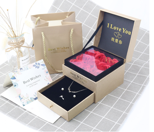 Miroir rouge à lèvres coulissant, emballage personnalisé, chapelet, ensemble de bijoux, savon Rose, emballage personnalisé <span class=keywords><strong>noir</strong></span>, or - Product Image 6