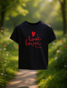 T-shirt Muse nera girocollo a maniche corte vestibilità ampia con stampa dettaglio cuore casual primavera estate da donna - Product Image 2