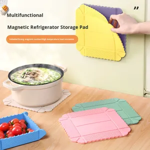 กล่องเก็บของแม่เหล็กแบบพับได้ <span class=keywords><strong>NFS</strong></span>, แผ่นรองกันความร้อน, กล่องจัดระเบียบตู้เย็นอเนกประสงค์สำหรับปิกนิกและตั้งแคมป์ - Product Image 4