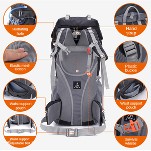 Custom 60L Extra Large Outdoor Travel Hiking Backpack <strong>Waterproof</strong> Hunting Mountaineering Back Pack Camping <strong>Rucksack</strong> - Product Image 4