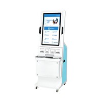 Terminal libre-service pour l'enregistrement de rendez-vous médicaux, sur pied, écran tactile 32 pouces, imprimante A4, SDK, reconnaissance faciale