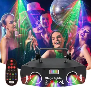 Nieuwe 5 Ogen 3 In 1 Bar Licht Voice Control Laser Projector Licht Dj Apparatuur Disco Party Dmx512 Lamp Voor Party Night Club Ktv