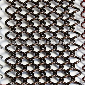 Kiến trúc crimped dệt dây lưới trang trí kim loại chuỗi lưới Rèm hợp kim lưới cuộn dây Xếp Nếp - Product Image 2