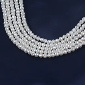 Commercio all'ingrosso 4-5mm perle di perle d'acqua dolce naturali Diy perline semilavorati perline di patate accessori per gioielli