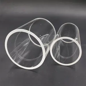 Cilindro/tubo/anillo de cristal de cuarzo transparente de gran tamaño de alta calidad de suministro mayorista de cuarzo HY