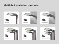 Lampe de rue extérieure, éclairage routier, étanche, en aluminium, AC 80W 100W 120W, tête de cobra LED 5000K, certifiée ETL, IP65