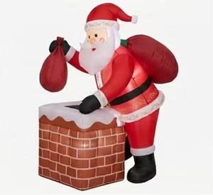 Christmas Outdoor Inflatable Decoration Waterproof Giant Inflatable Santa Claus Blow Ups Yard <b>Lighted</b> Inflatable Ornament - Product Image 2