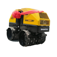 Rouleau compresseur à double tambour Shantui SR016W de marque chinoise, à vibration et compactage efficaces, pour les petits entrepreneurs et l'entretien municipal