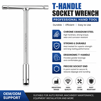Clé à douille en T chromée Reeke pour réparation automobile, métrique, 1000 lb-ft 45 #   Sac ergonomique en acier personnalisable OEM avec garantie de 3 ans