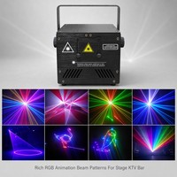Projecteur laser RGB 4W 5W 6W avec animation, Bluetooth, DMX512 16 canaux, son actif, classe 3B, éclairage de scène professionnel, vente en gros d'usine