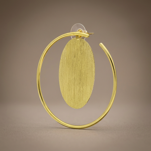 SOUMYA CREATIONS Boucles d'oreilles pendantes tendance pour femmes, en laiton plaqué or, faites à la main, avec perle ovale et diamant - Product Image 4