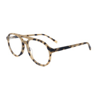 2025 últimas gafas de diseñador redondas ópticas Unisex Marco de acetato de titanio de alta calidad estilo Retro de lujo Demi Color para lectura
