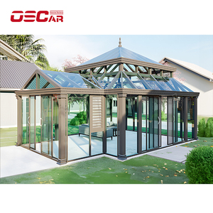 Connecteur de cour de loisirs d'extérieur Portes et fenêtres <span class=keywords><strong>Porte</strong></span> de <span class=keywords><strong>terrasse</strong></span> Tube carré en alliage d'aluminium Pergola de bâtiment ancien en plein air - Product Image 1