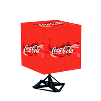 Miglior prezzo a forma di cerchio su entrambi i lati LED cube Screen Logo rotondo LED Sign Display pubblicitario