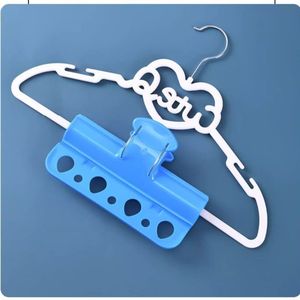 ราวตากผ้าพร้อมคลิปหนีบกันลม ไม้แขวนเสื้อพลาสติกแข็งแรงสำหรับใช้งานทั่วไป - Product Image 1