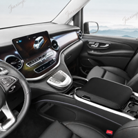 Boîte de rangement centrale en cuir pour console de voiture V-Class Vito V250 V260 avec accoudoir modifié et porte-gobelet, position avant