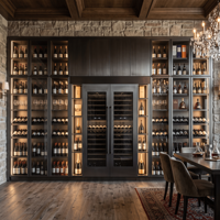 Armoire à vin haut de gamme en acier inoxydable, antirouille, de haute qualité, pour salon, bar à domicile, armoire à liqueurs résistante à l'humidité