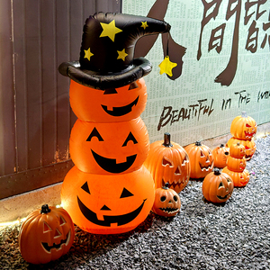 Grand ballon gonflable personnalisé de modèle de <span class=keywords><strong>citrouille</strong></span> en PVC de publicité extérieure pour Halloween Portable alimenté par batterie livré avec sac - Product Image 1