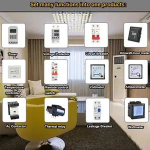 63a tuya Energy Power kWh Meter WiFi Smart Circuit Breaker Earth Leakage Over Under Adjustable Voltage Protector Relay