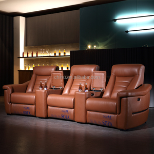 Ensemble de canapés inclinables électriques de style <span class=keywords><strong>asiatique</strong></span> de haute qualité pour salon, en cuir véritable, avec console - Product Image 6