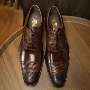 Chaussures en cuir véritable pour hommes, de haute qualité, tendance, décontractées, antidérapantes, respirantes, légères, à semelle épaisse - Product Image 3